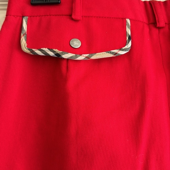 BURBERRY GOLF Red Pants. SZ 4 to 6 - Picture 3 of 9